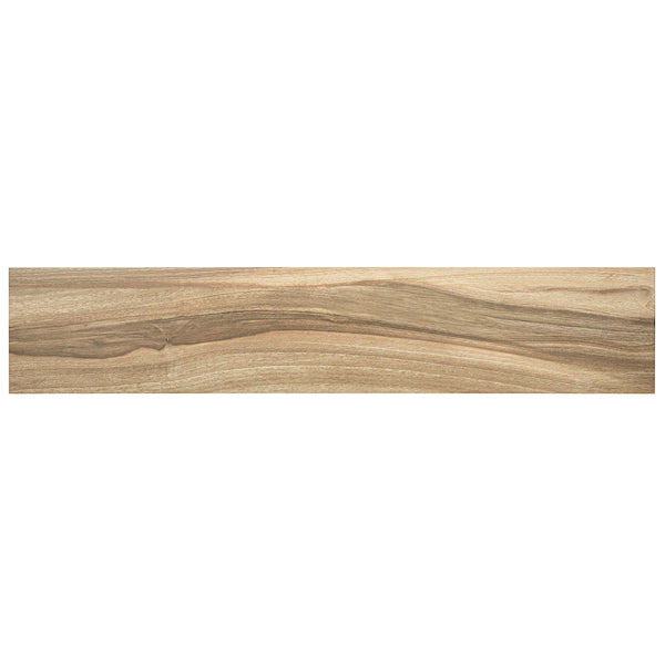 MSI Stone ULC Meliana Cafe Matte Porcelain Floor and Wall Tile 9 inch x 48 inch x 0.38 inch – 12 sq. ft./Case, Wood Look Finish