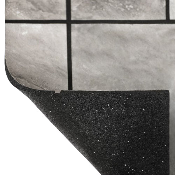 StepGuard 23 inch x 35 inch Scrolling Stone Home Rubber Mat – Non-Slip Weather-Resistant Indoor Outdoor Entrance Doormat