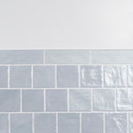 Charger l'image dans la visionneuse de galerie, Ivy Hill Tile Amagansett Blue Ceramic Wall Bullnose Tile 2.55 inch Width 7.87 inch Length Satin Finish 1 sq ft/case