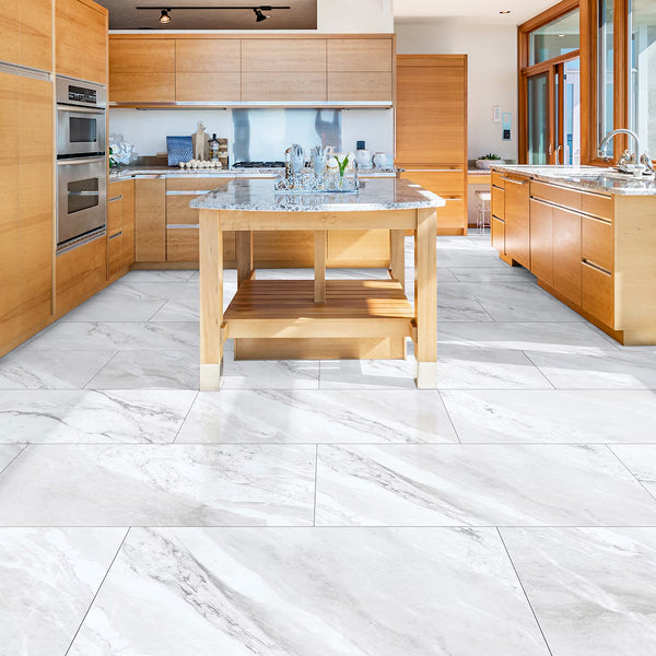 Lifeproof Emerald Bay Marble, dalle de vinyle de luxe imperméable à verrouillage clic, 6,5 mm x 11,9 po (l) x 23,8 po (l), 22 MIL (17,67 pi²/boîte)