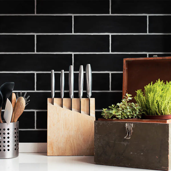 MSI Stone ULC Castillo Matte Black 3 inch x 12 inch Ceramic Wall Tile 5.72 sq ft/case – Subway Style Matte Finish