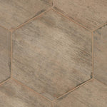 Charger l'image dans la visionneuse de galerie, Merola Tile Retro Hex Terra Porcelain Tile 14.13 inch x 16.25 inch – 11.05 sq. ft. per Case Matte Wood Look Finish