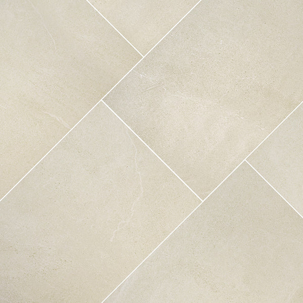 MSI Bellevue Ivory Porcelain Tile 0.41 inch Thick 24 inch x 48 inch 16 sq. ft./case Matte Stone Look