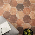 Load image into Gallery viewer, Ivy Hill Tile Hayes Marron 8 inch x 9.44 inch Matte Porcelain Floor and Wall Tile – 9.84 Sq. Ft. per Case, Hexagon Tile, Matte Finish