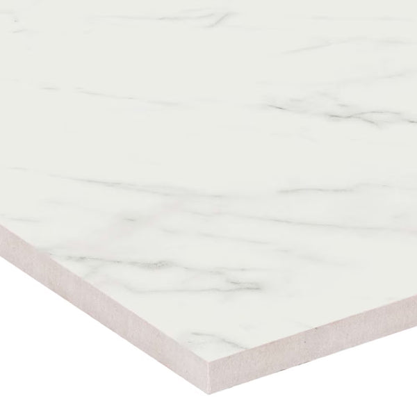 Anatolia Statuario Porcelain Tile 24 inch x 48 inch 15.5 sq. ft./case Polished Rectified Large Format Glossy Finish