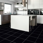 Charger l'image dans la visionneuse de galerie, Merola Tile Klavier Matte Black Porcelain Tile 0.31 inch Thick 17.88 inch x 17.88 inch 11.33 sq ft/case Matte