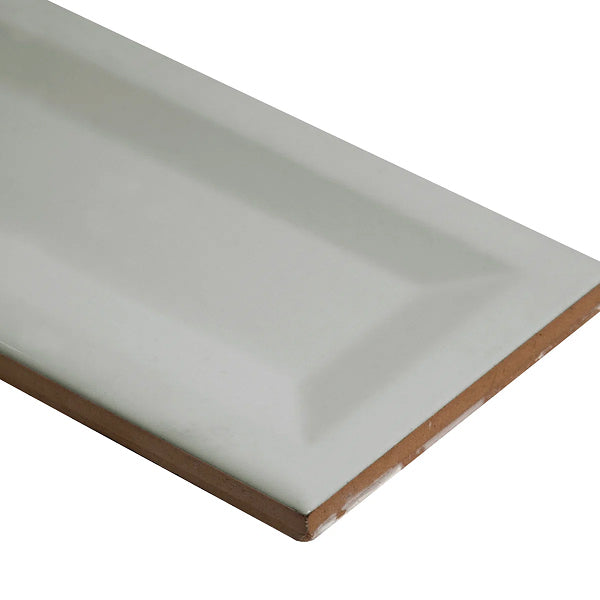 Segment Stone 3 in. x 6 in. Glossy Ceramic Inverted Beveled Wall Tile
