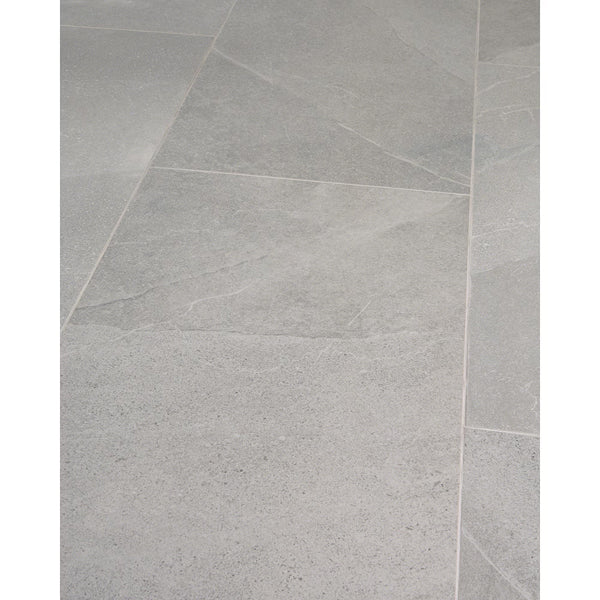 Ivy Hill Tile Copley Grigio Porcelain Tile – 0.39 inch Thick, 12 inch x 24 inch, 11.62 sq.ft/Case – Matte Stone Look Finish
