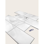 Charger l'image dans la visionneuse de galerie, Mureno Dimensions White Marble Subway Peel and Stick Rigid Vinyl Tiles 4 Pack