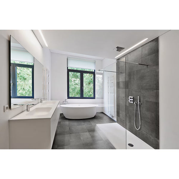 Anatolia Industria Graphite Porcelain Tile 0.41 inch Thick 24 inch x 48 inch 15.5 sq. ft./case Matte Rectified Cement Look