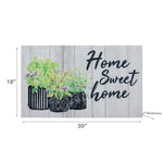 Charger l&#39;image dans la visionneuse de galerie, IH Casa Decor RugHarmony 18-Inch X 30-Inch Printed Rubber Floor Mat Home Sweet Home
