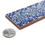 Load image into Gallery viewer, Merola Tile Captain Riptide Pacific Blue 2 inch x 7-7/8 inch Ceramic Wall Trim Tile – Glossy Embossed Finish, Coastal Wave Design, Wall &amp; Backsplash Accent Tile