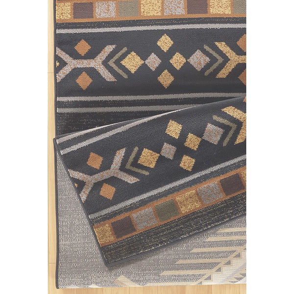 Tribes Black Southwest Area Rug