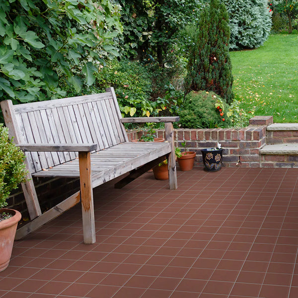 Carrelage de sol et mural en céramique rouge Merola Tile Quarry Flame épaisseur 0,46 pouce largeur 5,88 pouces 5,98 pi ca/caisse finition texturée non émaillée