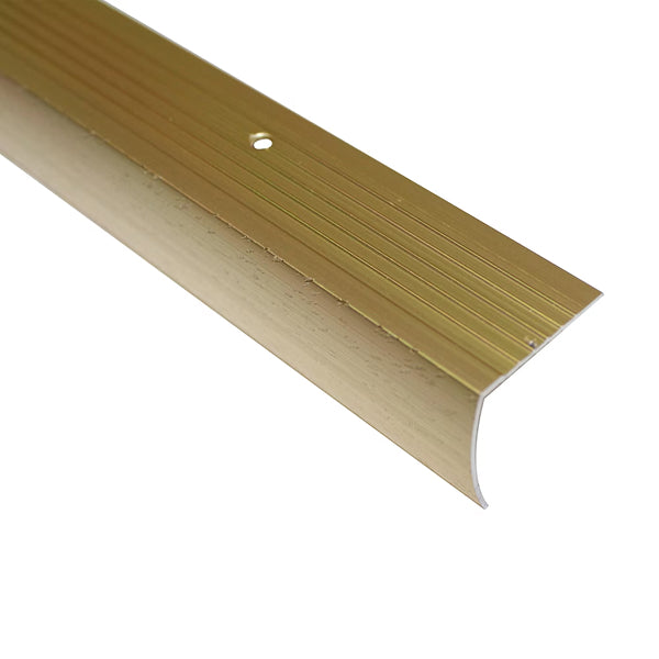 Shur Trim Aluminum Drop Stair Nosing – Hammered Gold (HGA) – 1-1/8 in. (28.5 mm) x 6 ft.