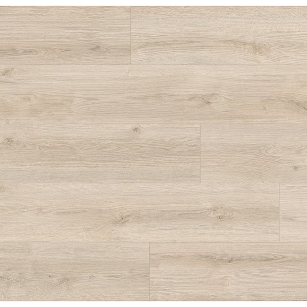 Revêtement de sol stratifié aspect bois TrafficMaster Hampton Oak, 8 mm x 7,6 po l x 54,45 po L, beige clair et beige clair (20,11 pi²/boîte)