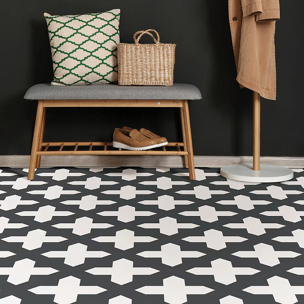 Revêtement de sol en vinyle autocollant FloorPops Nordic 12 po x 12 po – Lot de 20 (20 pi²/boîte)