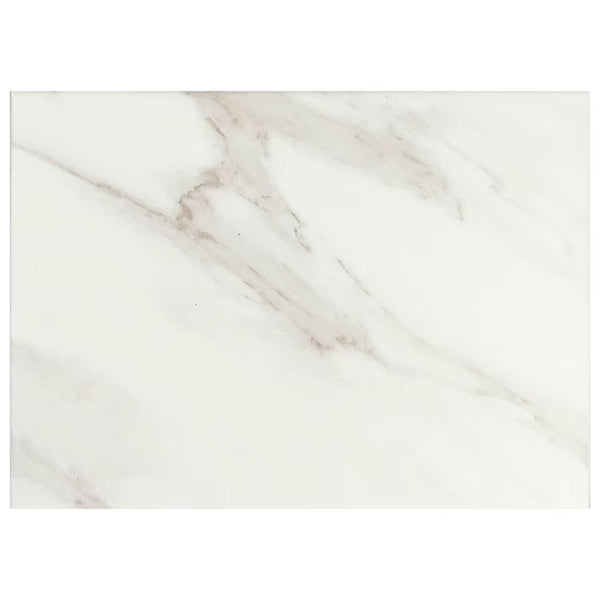 Dal Tile Selwyn Bianco Calacatta Glossy Glazed Ceramic Wall Tile 0.38 inch Thick 10 inch W 14.25 sq ft/case