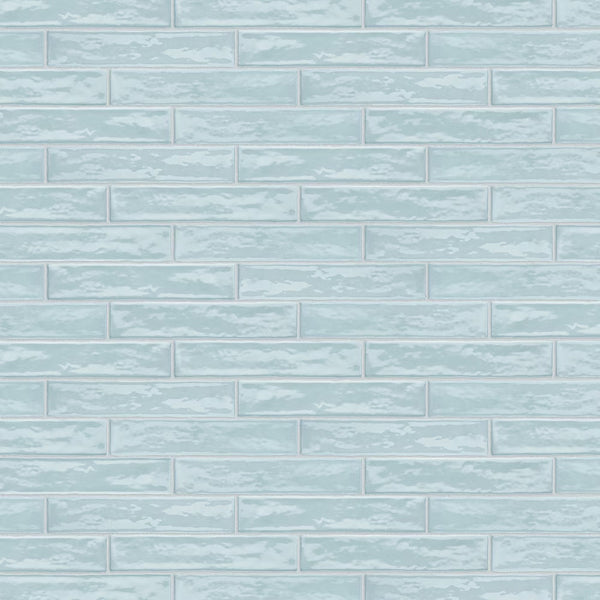 Merola Tile Chester Acqua 2 inch x 10 inch Ceramic Wall Tile 13.44 sq ft/case – Glossy Subway Finish