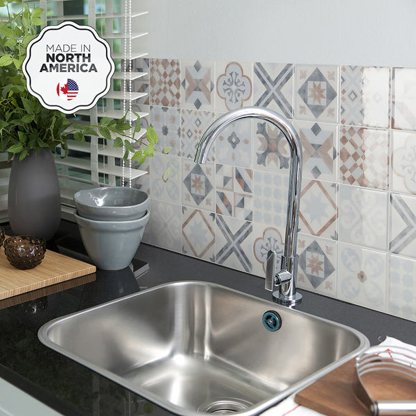 Smart Tiles Peel And Stick Backsplash Vintage Parma Tiles Ceramic Look 9 in x 9 in Multi-Colored 4-Pack (Area Coverage: 2.25 sq.ft.)