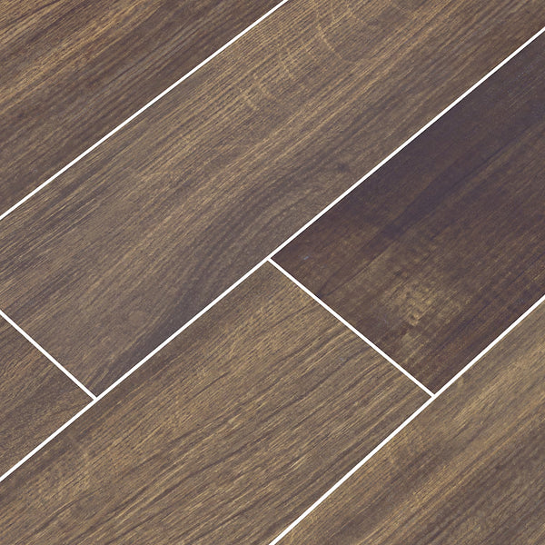 MSI Stone ULC Arbor Walnut 6 inch x 36 inch Matte Porcelain Wood Look Floor and Wall Tile 15 sq ft per Case