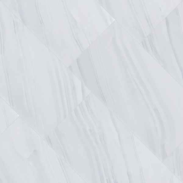 MSI Stone ULC Matrix White Porcelain Tile 12 inch x 24 inch Polished Finish 0.38 inch Thickness Floor and Wall Tile