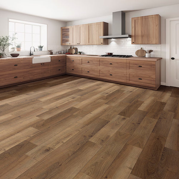 TrafficMaster Sassy Walnut 6-inch x 36-inch Peel and Stick Vinyl Plank