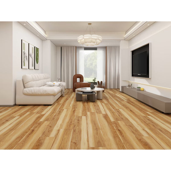 GUOYA Hickory Natural 5mm x 9W x 60 L 20MIL Waterproof Luxury Vinyl Plank Flooring (22.5 sq.ft./Case)