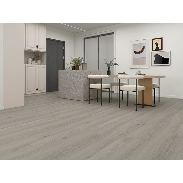 GUOYA Misty Grey Oak 5mm x 9 in. W x 60 in. L 20MIL Waterproof Luxury Vinyl Plank Flooring (22.5 sq.ft./case)