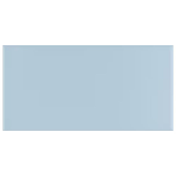 Merola Tile Sample Projectos Sky Blue 3-7/8 inch x 7-3/4 inch Ceramic Floor and Wall Tile – Matte Glazed Subway Tile Sample