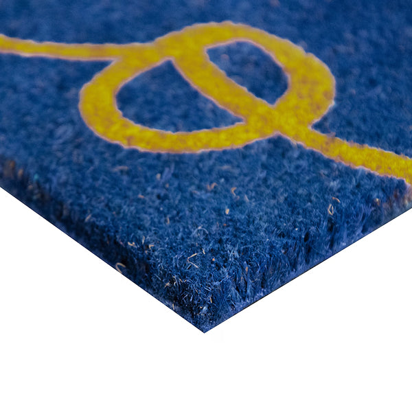 MSI Stone ULC Blue Hello 18 inch x 30 inch Coir Door Mat