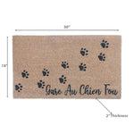 Load image into Gallery viewer, IH Casa Decor Casa Modern 18 inch x 30 inch Coir Door Mat Gare Au Chien Fou Paws