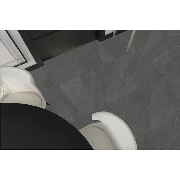Anatolia 24-inch x 48-inch Vermont Graphite Matte Rectified Glazed Ultra-Thin Porcelain TileAnatolia 24-inch x 48-inch Vermont Graphite Matte Rectified Glazed Ultra-Thin Porcelain Tile