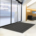 Charger l&#39;image dans la visionneuse de galerie, Multy Home 4 ft. x 6 ft. Parquet Embossed Black Doormat
