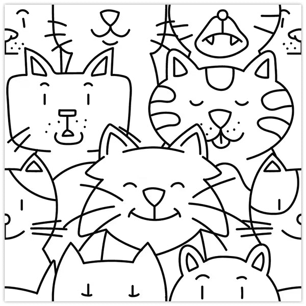 Merola Tile Oh My Cat Porcelain Floor and Wall Tile 9.75 inch x 9.75 inch x 0.4 inch – 10.88 sq. ft./Case, Mixed Textured White Finish