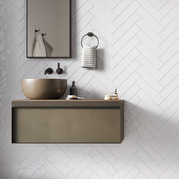 Ivy Hill Tile Catalina White 3 inch x 12 inch Polished Ceramic Subway Wall Tile – 10.76 Sq. Ft. / Case