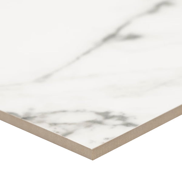 MSI Stone ULC Arctic Ravine 24 inch x 48 inch Polished Porcelain Floor and Wall Tile 16 sq ft per Case Marble Look
