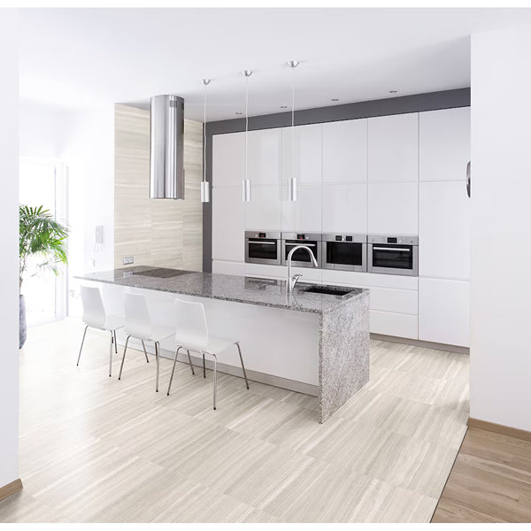 Anatolia Rada Ash Porcelain Tile 12 inch x 24 inch 15.5 sq. ft./case Polished Rectified Marble Look Glossy Finish