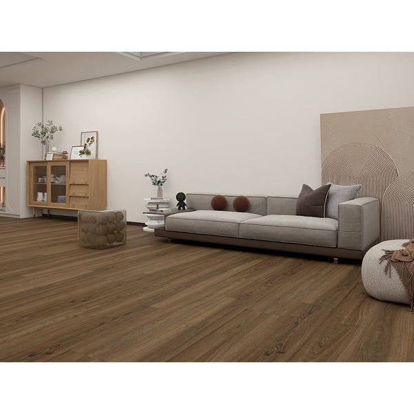 GUOYA Walnut Natural 5mm x 9 in. W x 60 in. L 20MIL Waterproof Luxury Vinyl Plank Flooring (22.5 sq.ft./case)