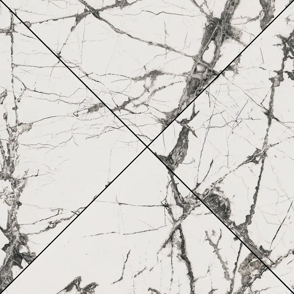 MSI Stone ULC Andrassy Polished Porcelain Marble Look Tile 48 inch x 48 inch – 15.50 sq. ft. Coverage – High Gloss Large Format Floor & Wall Tile