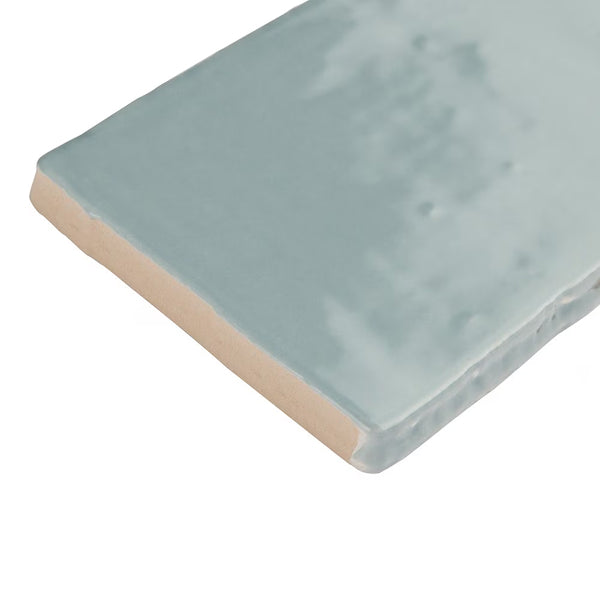 Merola Tile Chester Acqua 3 inch x 6 inch Ceramic Wall Tile – 5.72 sq. ft. per Case, Glossy Smooth Finish