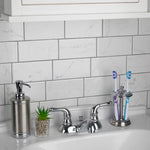 Load image into Gallery viewer, Merola Tile Classico Carrara Glossy Ceramic Subway Wall Tile 0.34 inch Thick 3 inch Wide 6.03 sq. ft. per Case – Marble Look High Sheen Finish
