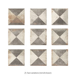 Load image into Gallery viewer, Merola Tile D’Anticatto Decor Triangoli Porcelain Floor and Wall Tile 8.75 inch x 8.75 inch x 0.38 inch – 11.25 sq. ft./Case, Matte Textured Rustic Finish