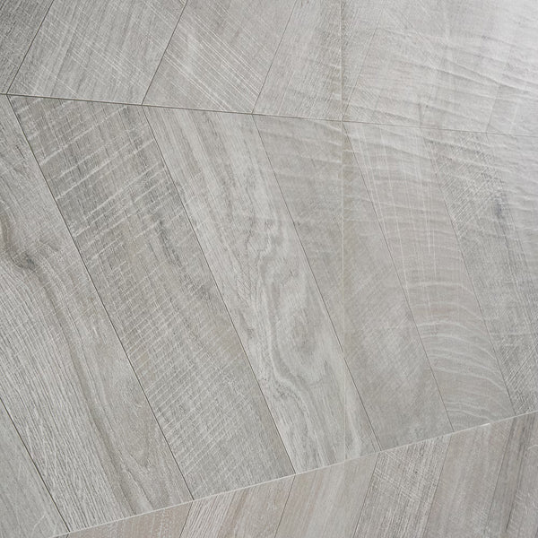Ivy Hill Tile Montgomery Chevron Gray Porcelain Tile – 0.39 inch Thick, 24 inch x 48 inch, 15.49 sq.ft/Case – Matte Finish
