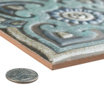 Charger l'image dans la visionneuse de galerie, Merola Tile Mandala Decor Mix 7-7/8 inch x 7-7/8 inch Ceramic Wall Tile 11.29 sq. ft./case – Textured Pattern Finish