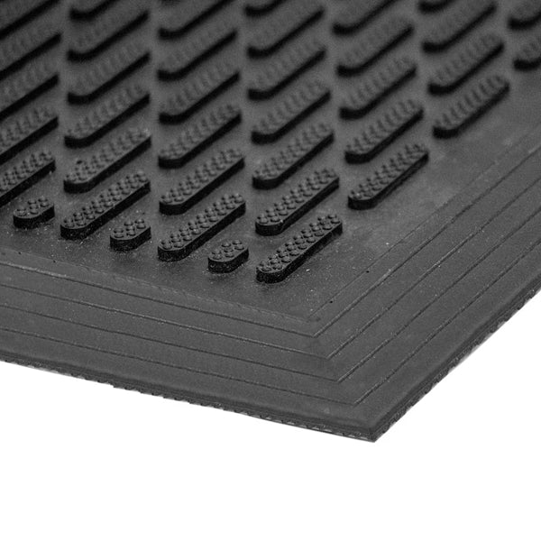 Multy Home Dash Black 4 ft. x 6 ft. Commercial Rubber Door Mat, Indoor / Outdoor Use