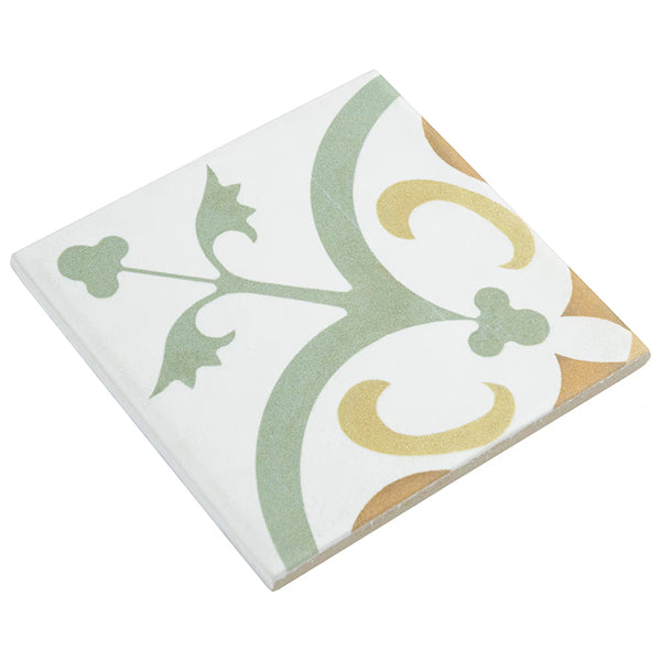 Merola Tile Revival Memory Mini Ceramic Floor and Wall Tile 4 inch Width 4 inch Length 12.72 sq ft/case Patterned Glossy Finish