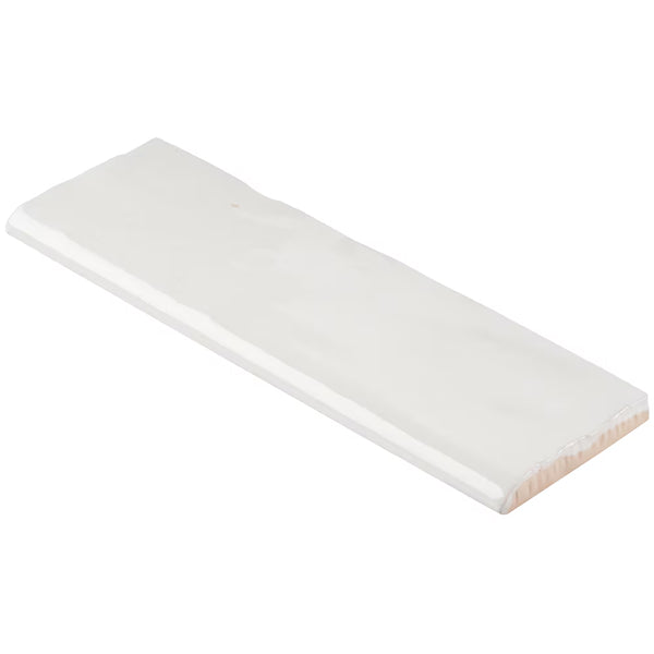 Ivy Hill Tile Kingston White Ceramic Bullnose Wall Tile 3 inch Width 8 inch Length Glossy Finish 1 sq ft/case