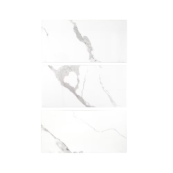 Jeffrey Court Fawn White 10 inch x 20 inch Gloss Subway Ceramic Wall Tile – 10.634 sq. ft. per Case, Marble Look Glossy Finish