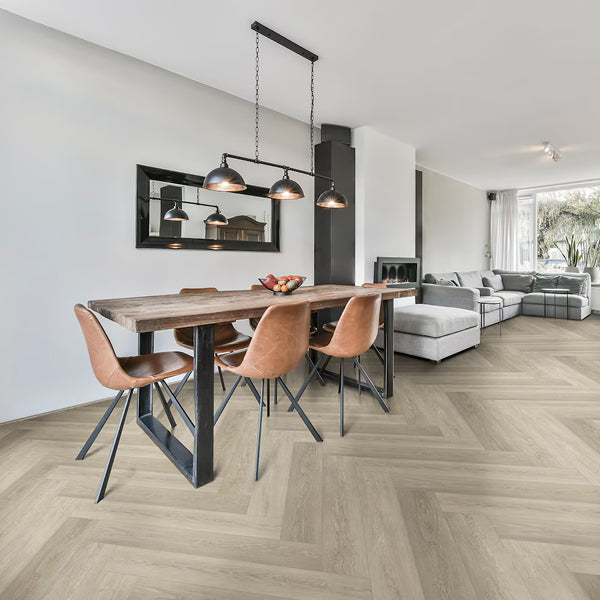 Creative Surfaces® Portsmouth Herringbone 4.2+1 mm Rigid Core Vinyl 5.91 in. W x 36.02 in. L